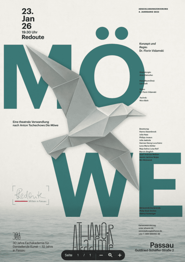 Möwe nach Tschechows Die Möwe in der Redoute Passau