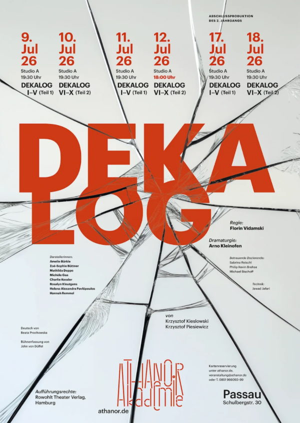 Dekalog - zweiteilige Theaterserie in der Athanor Akademie Passau
